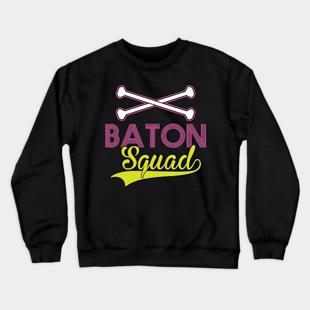 Baton Squad - Baton Twirler Crewneck Sweatshirt by Peco-Designs